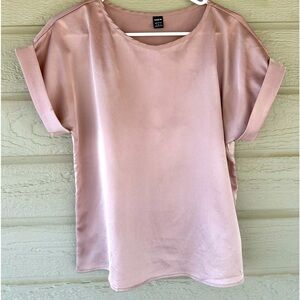 SHEIN size small silk rose gold color . To small never worn